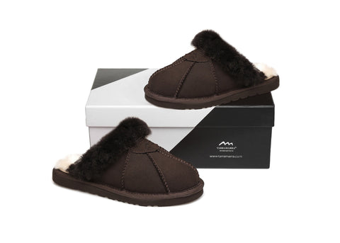 Slippers - TA Robert Women Sheepskin Slippers Double Faced Sheepskin