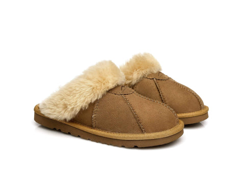 Slippers - TA Robert Women Sheepskin Slippers Double Faced Sheepskin