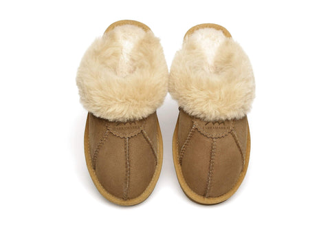 Slippers - TA Robert Women Sheepskin Slippers Double Faced Sheepskin