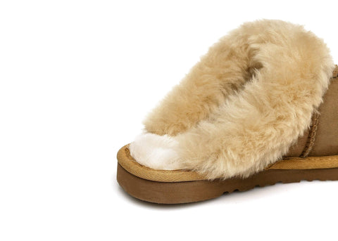 Slippers - TA Robert Women Sheepskin Slippers Double Faced Sheepskin