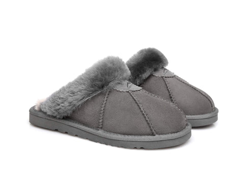 Slippers - TA Robert Women Sheepskin Slippers Double Faced Sheepskin