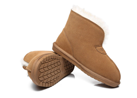 UGG Boots - AS UGG Parker Unisex Ankle Premium Double-face Sheepskin Home Water-resistant Slipper