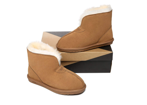 UGG Boots - AS UGG Parker Unisex Ankle Premium Double-face Sheepskin Home Water-resistant Slipper