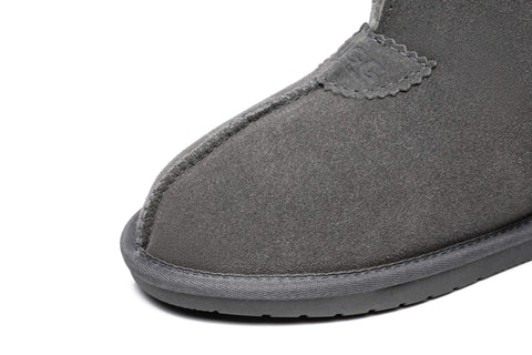UGG Boots - AS UGG Parker Unisex Ankle Premium Double-face Sheepskin Home Water-resistant Slipper