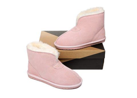 UGG Boots - AS UGG Parker Unisex Ankle Premium Double-face Sheepskin Home Water-resistant Slipper