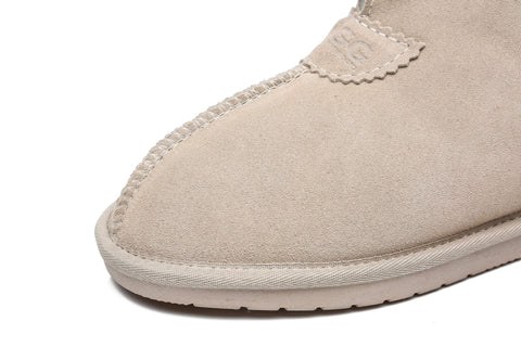 UGG Boots - AS UGG Parker Unisex Ankle Premium Double-face Sheepskin Home Water-resistant Slipper