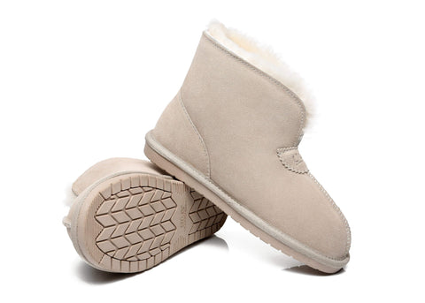 UGG Boots - AS UGG Parker Unisex Ankle Premium Double-face Sheepskin Home Water-resistant Slipper