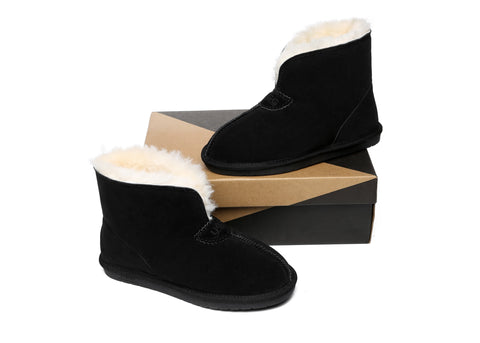 UGG Boots - AS UGG Parker Unisex Ankle Premium Double-face Sheepskin Home Water-resistant Slipper