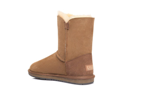 Australian Shepherd® UGG Boots Australia Premium Double Face Sheepskin Short Button,Water Resistant