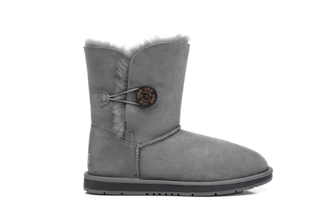 Australian Shepherd® UGG Boots Australia Premium Double Face Sheepskin Short Button,Water Resistant