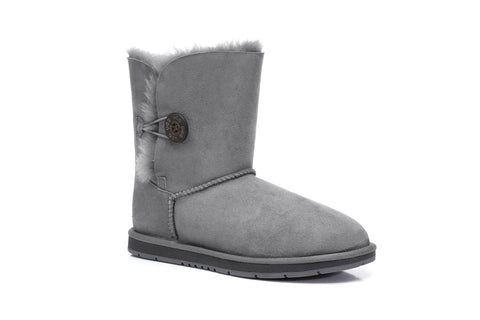 Australian Shepherd® UGG Boots Australia Premium Double Face Sheepskin Short Button,Water Resistant