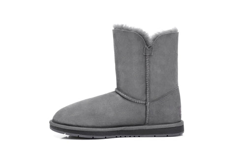 Australian Shepherd® UGG Boots Australia Premium Double Face Sheepskin Short Button,Water Resistant