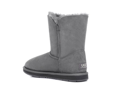 Australian Shepherd® UGG Boots Australia Premium Double Face Sheepskin Short Button,Water Resistant