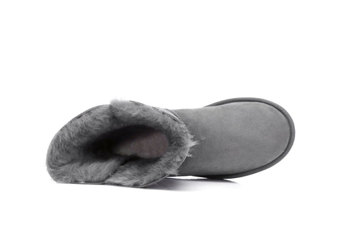 Australian Shepherd® UGG Boots Australia Premium Double Face Sheepskin Short Button,Water Resistant
