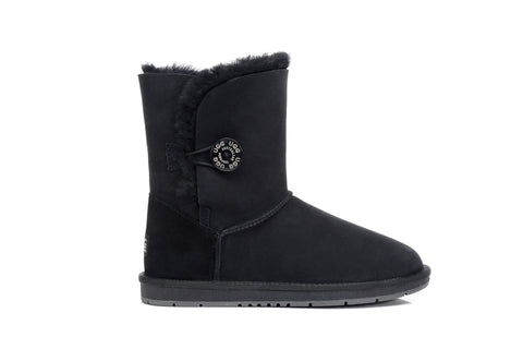 Australian Shepherd® UGG Boots Australia Premium Double Face Sheepskin Short Button,Water Resistant