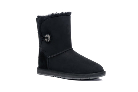 Australian Shepherd® UGG Boots Australia Premium Double Face Sheepskin Short Button,Water Resistant