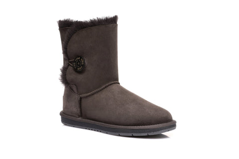 Australian Shepherd® UGG Boots Australia Premium Double Face Sheepskin Short Button,Water Resistant