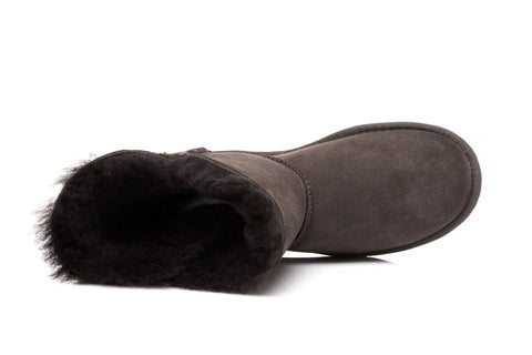 Australian Shepherd® UGG Boots Australia Premium Double Face Sheepskin Short Button,Water Resistant