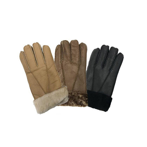 UGG Stitching Gloves With Full Grain Leather