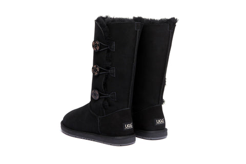 Australian Shepherd® UGG Boots Australia Premium Double Face Sheepskin Tall Triple button Water Resistant