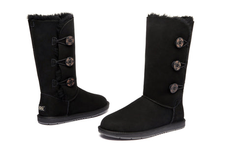 Australian Shepherd® UGG Boots Australia Premium Double Face Sheepskin Tall Triple button Water Resistant