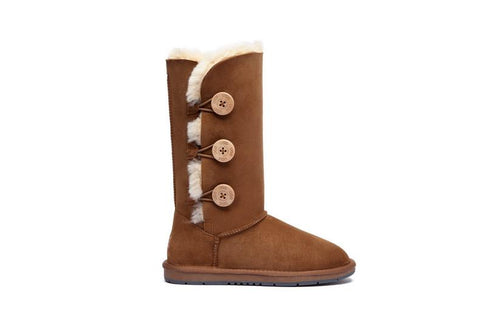 Australian Shepherd® UGG Boots Australia Premium Double Face Sheepskin Tall Triple button Water Resistant