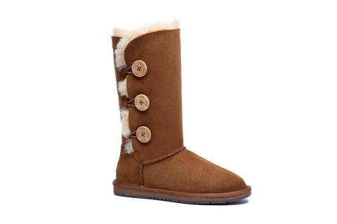 Australian Shepherd® UGG Boots Australia Premium Double Face Sheepskin Tall Triple button Water Resistant