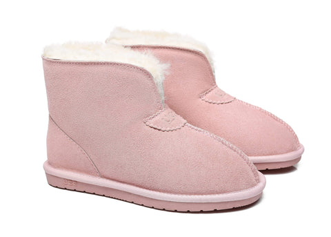 UGG Boots - AS UGG Unisex Ankle Slipper Parker Premium Sheepskin Wool Home Moccasin