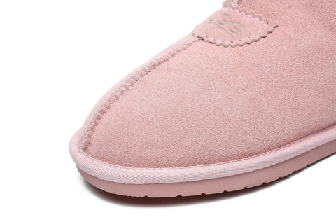 UGG Boots - AS UGG Unisex Ankle Slipper Parker Premium Sheepskin Wool Home Moccasin