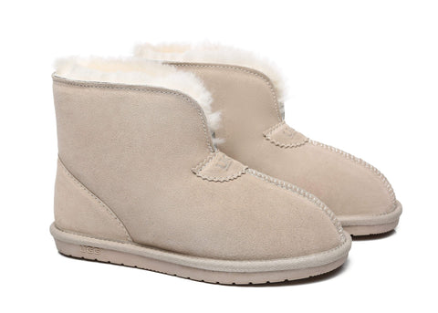 UGG Boots - AS UGG Unisex Ankle Slipper Parker Premium Sheepskin Wool Home Moccasin