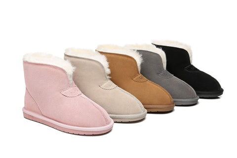 UGG Boots - AS UGG Unisex Ankle Slipper Parker Premium Sheepskin Wool Home Moccasin