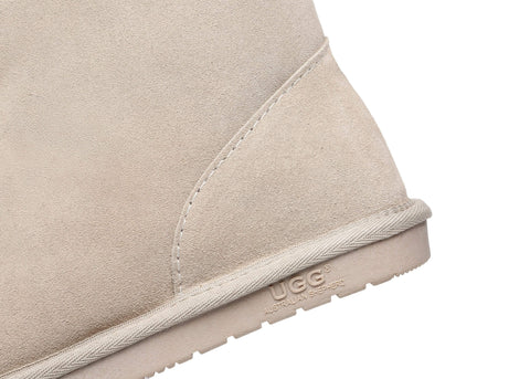 UGG Boots - AS UGG Unisex Ankle Slipper Parker Premium Sheepskin Wool Home Moccasin