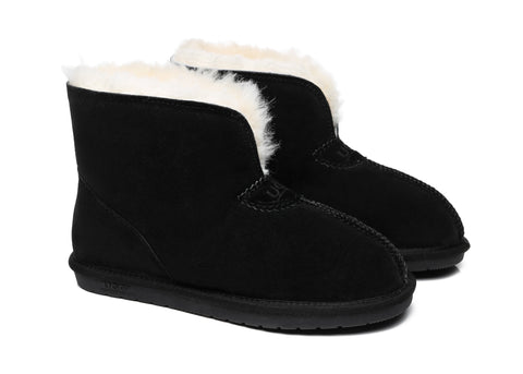 UGG Boots - AS UGG Unisex Ankle Slipper Parker Premium Sheepskin Wool Home Moccasin