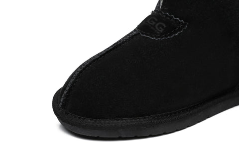 UGG Boots - AS UGG Unisex Ankle Slipper Parker Premium Sheepskin Wool Home Moccasin