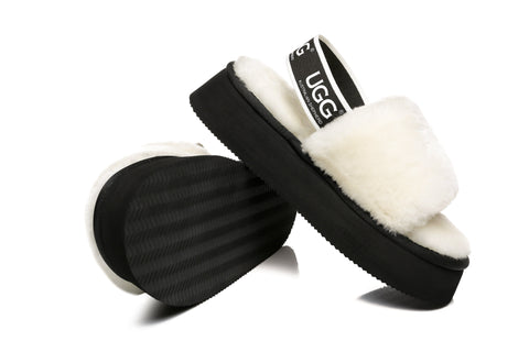 UGG Boots - AS UGG Women Platform Fluffy Slide Poppin