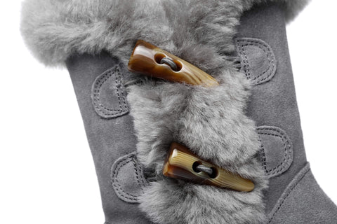 UGG Boots - AS UGG Women Short Boots Talia Twin Face Sheepskin Double Horn Toggle Closure
