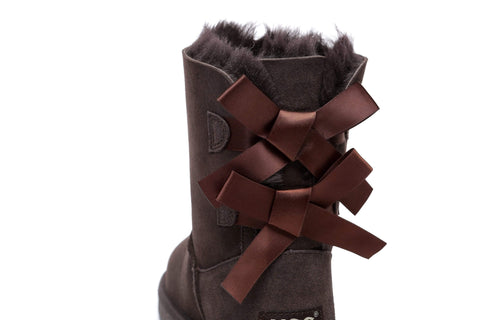 UGG Boots - AS Women Double Back Bow Short Ugg Boots