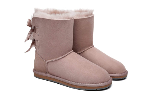 UGG Boots - AS Women Double Back Bow Short Ugg Boots