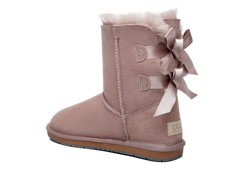 UGG Boots - AS Women Double Back Bow Short Ugg Boots