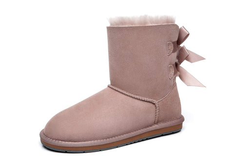 UGG Boots - AS Women Double Back Bow Short Ugg Boots