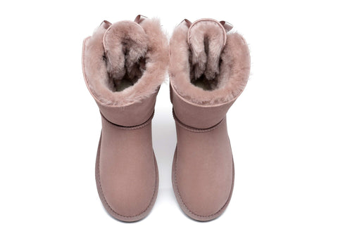 UGG Boots - AS Women Double Back Bow Short Ugg Boots