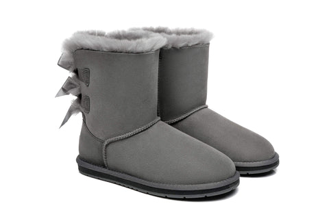 UGG Boots - AS Women Double Back Bow Short Ugg Boots