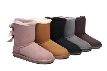 UGG Boots - AS Women Double Back Bow Short Ugg Boots