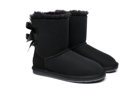 UGG Boots - AS Women Double Back Bow Short Ugg Boots