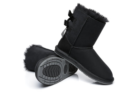 UGG Boots - AS Women Double Back Bow Short Ugg Boots