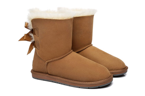 UGG Boots - AS Women Double Back Bow Short Ugg Boots
