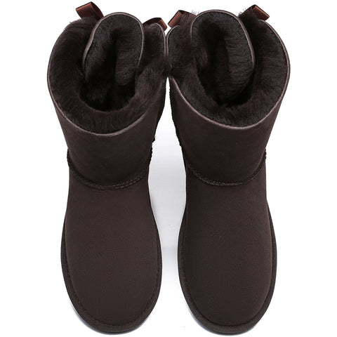 Australian Shepherd® Women Mini Ugg Boots with Single Back Bow