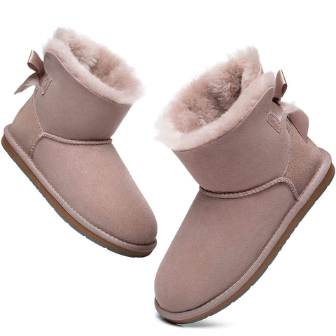Australian Shepherd® Women Mini Ugg Boots with Single Back Bow
