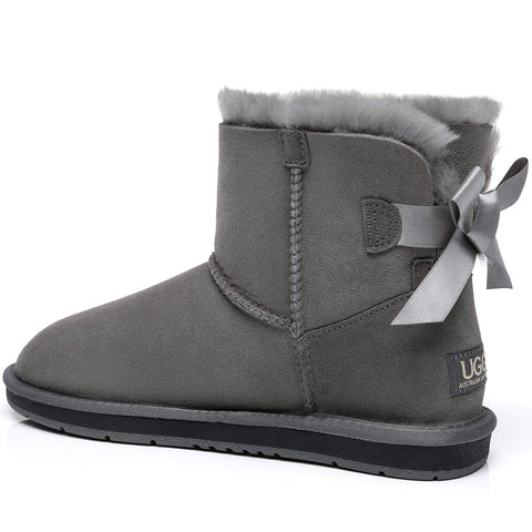 Australian Shepherd® Women Mini Ugg Boots with Single Back Bow