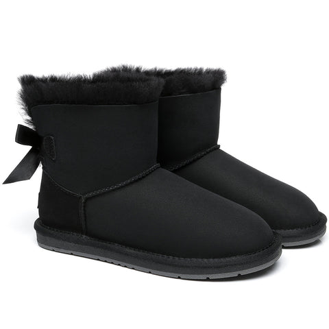 Australian Shepherd® Women Mini Ugg Boots with Single Back Bow